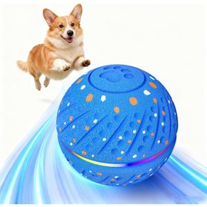 Interactive Dog Toys: Self Rolling & Bouncing Ball to Keep Them Busy, 3 Modes, Type-C Fast Charging, Durable E-TPU & IP54 Waterproof - Best for Small/Medium Breeds & Puppies (Blue, Medium)