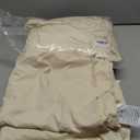 LuxClub 4 PC King Size Sheet Set Deep Pockets 18" Wrinkle Free Cooling Bed Sheets Machine Washable Hotel Bedding Silky Soft - Cream King