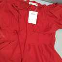 Renaissance Shirt Women Off Shoulder Medieval Pirate Steampunk Tops Peasant Top Vintage Victorian Blouse (X-Large, Red)