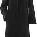 Adult Hooded Robe Cloak Knight Costume Cape Vintage Hood Cloaks Halloween Outfit (Adult - Black, Small)