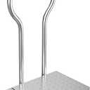 Boat Boarding Platform with Handrail, Foldable Dock Boarding Platform with Handle, (500LBs Capacity,Silver)
