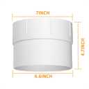 Cinsda 6" PVC DWV Female Adapter Pipe Fitting, Flush Sewer Cleanout Adapter for Drainage Piping System