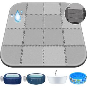 85 * 85 Inch Hot Tub Mat,Inflatable Hot Tub AccessoriesExtra Thick Large Hot Tub Eva Foam Pad Padding Foundation for Outdoor Indoor,Portable Spa Pool Accessories Ground Base Flooring Mat Protector