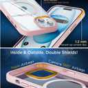 SUCGLES for iPhone 14 Plus Case with MagSafe [Ultra Strong Magnetic] [12FT Military Drop Protection] [Shockproof Bumper] Slim Thin Mag Safe Phone Cover 6.7" for Apple 14plus (Pink)