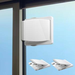 Sliding Door Lock, 2 Pack Child Safety Sliding Glass Door Lock for Sliding Glass Doors, Sliding Windows, Sliding Closet, etc. Easy to Installation Provides More Security for Your Baby and Pets (Gray)