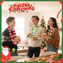 2 x Atonofun 64 PCS Leis for Christmas Party Decorations- Leis Bulk, Red and Green Flower Lei for Adults Birthday Christmas Party Favors Supplies