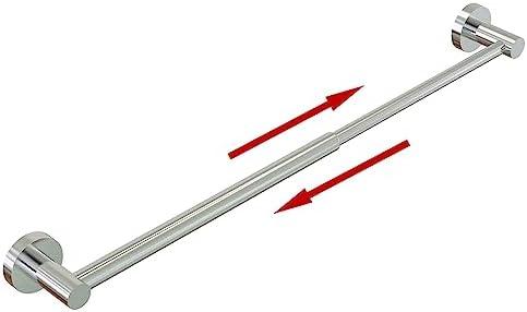 Honmein Towel Bar - Adjustable 304 Stainless Steel Towel Holder for Bathroom (11.8inch-22.6inch) Sturdy and Rustproof Wall Mounted Towel Rack for Bathroom Accessories, Silver