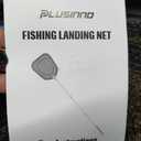 PLUSINNO Large Fishing Net, 3.4-7.7 FT Carbon Fiber Fish Net with Long Telescoping Handle, Kayak Fishing Gear Accessories Foldable Landing Net for Bass, Trout, Catfish, Fishing Gifts for Men Father, 4.9 FT Full Length