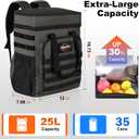 Insulated Cooler Backpack, 35 Can / 25L Large Camping Backpack for Outdoor, Beach, Picnic - Soft Lightweight Leakproof Cooler Backpack for Women and Men (Green, 25L)