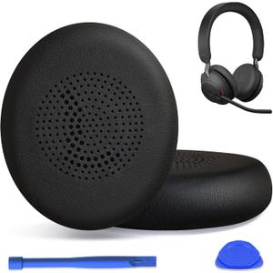 Replacement Ear Pads for Jabra Evolve2 65 (Evolve 2 65MS 65UC MS UC)/Evolve2 40 (40UC 40MS USB)/Elite 45h On-Ear Wireless Headset, Earpads Ear Cushions Ear Cups Cover Repair Parts (Black)