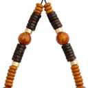 2 x Beaded Phone Wrist Strap Bamboo Beaded Phone Lanyard Coconut Shell Beads Wrist Lanyard for Smartphone Charm Wristlet (Sea Willow Gold)