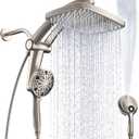 Rain Shower Head with filtered Handheld High Pressure rainfall Shower Heads with Handheld Spray Combo Adjustable one-piece stand daul shower head Built-in Magnetic Docking and Power Jets