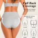 Annenmy Women's High Waist Cotton Underwear Full Coverage Briefs Stretch Soft Comfy Ladies Panties Postpartum Briefs 5 Pack 3XL Multicolor