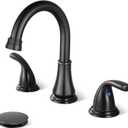 Widespread Bathroom Sink Faucet Deck Mounted 3 Hole 8 inch Bathroom Vanity Faucet 2 Handles Basin Mixer Tap with Pop up Drain,Oil Rubbed Bronze