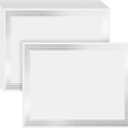 Juvale 50 Sheets Silver Foil Certificate Paper for Printing - Customizable Blank Cardstock with Border for Graduation Diploma, Achievement Awards, Recognition Documents (8.5 x 11 in, White)