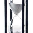 Bellaware 60 Minutes Hourglass, Wood Sand Timer White