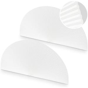 UrMoon Arch Half-Circle Window Shades 2 Packs (Radius: 36") Half Moon Window Cellular Shades Blinds for Half Round Window Easy to Cut (Light Filtering - White, 2Pcs)