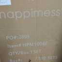 happimess HPM1006F Connor Rectangular 13-Gallon Trash Can with Soft-Close Lid and Free Mini Trash Can, Fingerprint Resistant, Modern, Minimalistic for Home, Kitchen, Office, Bathroom, Limestone Beige