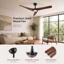 Skylike 52'' Modern Large Ceiling Fan with Light and Remote for Living Room