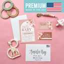 Hadley Designs Baby Shower Invitations For Girl -15 Baby Shower Invites for Girl with Diaper Raffle & Book Request Cards, Boho Babyshower Invitations with Envelopes, Hello Baby