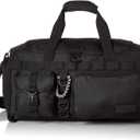 Fitdom Tactical Black Gym Duffle Bag with Shoe Compartment. Best Workout Bag For Men & Women. Black Gym Bag is Great For Basketball, Soccer & Other Sports As Well As Weekender & Overnight 18x10x10"