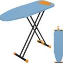RAINHOL Compact Ironing Board Full Size 43x13 with Extra Thick Padded Cover, Height Adjustable Iron Board with Hanger, Easy to Fold Space Saver Design for Dorm Apartment Small Laundry Rooms, Blue
