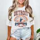 Baseball Shirt Women Oversized Baseball Game Day Shirts Fan T-Shirt Short Sleeve Tee Top (White, XL)