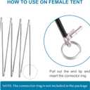 Preassembled Tent Poles Replacement, Gray 7001 T6 Heated Aluminum Tent Poles 1 Pole Pack