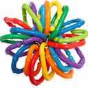 50PCS Baby Rings Toy Links Plastic Babies Teething Ring Attach Baby Toys to Strollers or Carrier Seat or Baby Bouncers for Infants
