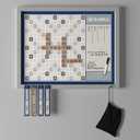 WS Game Company Scrabble Deluxe 2-in-1 Wall Edition, Oversized 30" x 24" Wood Frame, Magnetic Tiles & Dry Erase Message Board, Hangable Home Decor, Family Word Board Games for 2-4 Players, Ages 8+