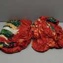 Horaldaily 6PCS Christmas Dining Red Chair Covers, Christmas Pine Tree Stars Stretch Removable Washable Slipcover Chair Protector for Dining Room Home Decor