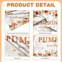 MEHOFOND 7x5ft Fall Pumpkin Baby Shower Banner Backdrop, a Little Pumpkin is on The Way Decor, Autumn Floral Pumpkin Baby Shower Photo Background, Maple Leaves Pumpkin Newborn Party Photo Supplies