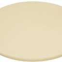 15" Round Cordierite Ceramic Pizza Grilling Stone with Handle for Ovens and Grills, Pizza Stone for Making Crispy Pizza, Bread, Cookie and More
