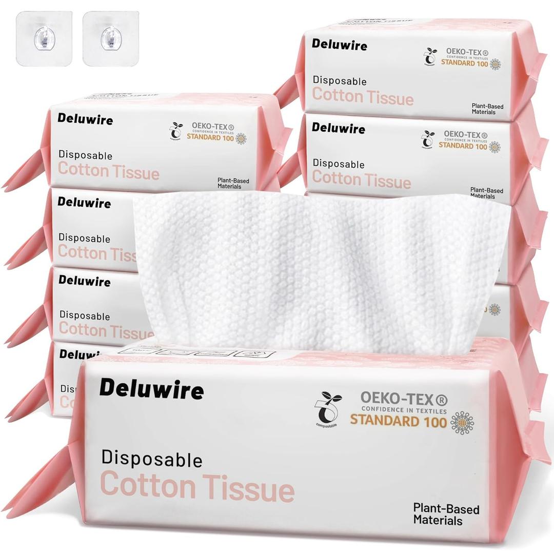 Face Towels Disposable-800Ct, Clean Facial Towels, Face Towelettes for Sensitive Skin, Clean Facial Wipes for Makeup Removing, Cleansing, Travel, Dry Wipes