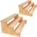 JinDoWin 3 Tiered Spice Rack Organizer for Cabinet,Spice Organization for Cabinet, Seasoning Organizer,Spice Shelf and Spice Organizer for Cabinet,Pantry Organizers and Storage (2 Pack, Medium)