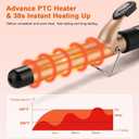 Curling Iron 1 Inch for Medium and Long Hair Professional Tourmaline Ceramic Barrel Curler with Clamp Dual Voltage Adjustable Temperature Long-Lasting Results Black