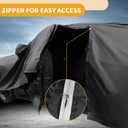 Car Cover Waterproof All Weather Sun Rain Protection Full Exterior Cover for Kia Telluride Black with Left Side Zippers