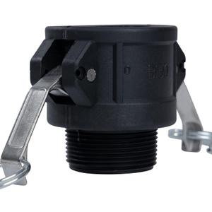 2 pcs Poly cam lock fittings (1-1/2" Part B) Cam & Groove Hose Fitting, Male Aadapter x Female NPT Thread Polypropylene Camlock Fittings (1-1/2") (1.5 Inch)