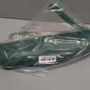 Round Vinyl Green Placemats Set of 6, Faux Leather Waterproof Wipeable Heat Resistant Place Mats, Washable Table Mats for Halloween, Thanksgiving & Christmas Dinner(Green)