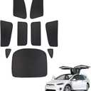 Premis Magnet Mesh Side Car Window Sun Shades Child Kid Glare UV Rays Protection 9 PCS for Tesla Model X