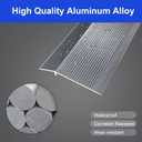 Aluminum Floor Transition Strip - 36 Inch Ramp Reducer for Doorways & Wheelchair Access - Suitable for Thresholds Under 1.6 Inch (Gray)