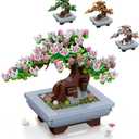 HOGOKIDS Cherry Blossom Flowers Building Set - 584PCS 4 Seasons Bonsai Tree Building Block Toy, Botanical Collection DIY Plant Home Office Decor for Adults, Flora Birthday Gift for Kids Girls Boys 6+