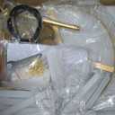 12" Gold Semi Flush Mount Crystal Ceiling Light Fixtures for Kitchen Modern Industrial 2-Light Small Chandeliers Lighting for Bedroom Entryway Hallway Living Dining Room Foyer