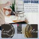 Stylish Burner Covers Set of 4 for Range Accessories, Gratitudes Chalkboard Metal Stove Burner Cover for Expanding Counter Space Stovetop Decor, Burner Covers for Electric Stove