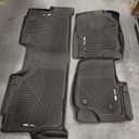 Husky Liners X-act Contour Floor Mats | Fits 2021-2026 Ford F-150, 2022-2025 Lightning, SuperCrew (Crew Cab) w/Fold Flat Storage | Front & 2nd Row, 3-pc Black - 53468