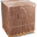 Farm Plastic Supply - Clear Pallet Covers 50 Pack- Heavy Duty Construction Grade Strength Pallet Bags, Polyethylene Pallet Bags, Outdoor Protection, and Pallet Storage (55'' x 53'' x 75'')