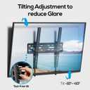 UL Listed Tilting Low Profile TV Wall Mount - Holds Most 26-60 Inch TVs Up to 99 lbs, Quick Release Lock, Max VESA 400x400mm, Fits 8''-16'' Studs - by USX STAR