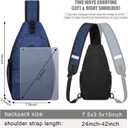 Pritent Crossbody Bags for Women Men Trendy Sling Bag Backpack Casual Chest Bag with Convertible Shoulder Strap