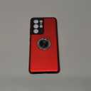 JAME for Samsung Galaxy S21 Ultra Case, Slim Soft Bumper Protective Cover for Samsung S21 Ultra Case, with Invisible Ring Holder Kickstand Cover for Galaxy S21 Ultra, Red