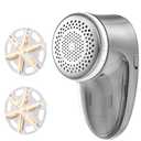 Ruidla Fabric Shaver Lint Remover, Sweater Shaver with Replaceable Stainless Steel 6-Leaf Blades, Fabric Defuzzer for Clothes Fuzz, Lint Balls - Battery Operated